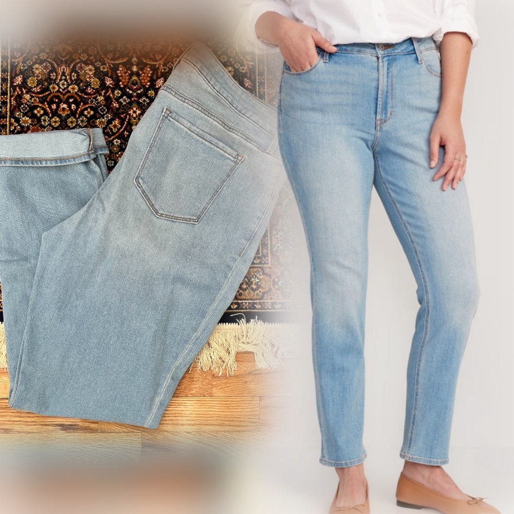 NWT Old Navy WOW Straight Jean San Catarina Light Wash 16 Tall ✨
